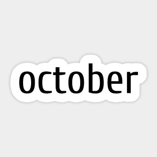 October Sticker